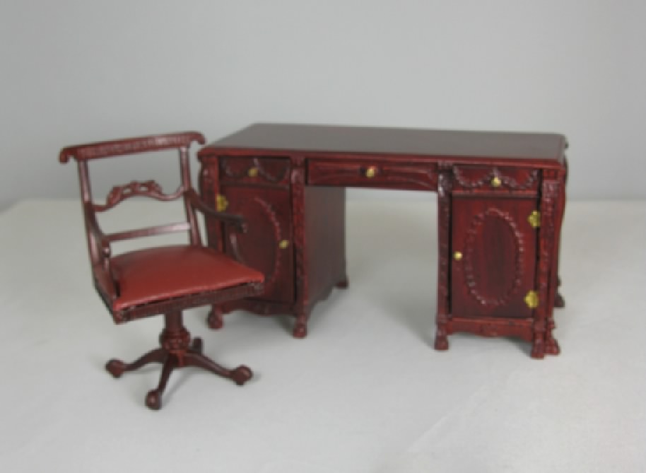 Regency Double Desk and Chair